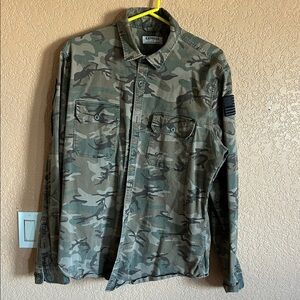 Express Camouflage Button Down Shirt